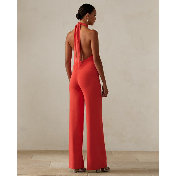 Combinaison pull dos nu Ralph Lauren Collection en Orange vermillon 5