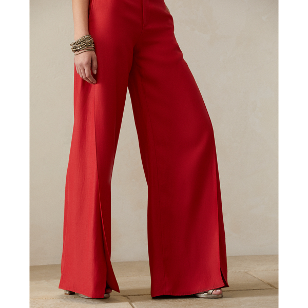 Poppy Red Leora Linen-Blend Trouser Ralph Lauren Collection 6