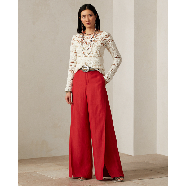 Off White Crocheted Boatneck Jumper Ralph Lauren Collection 3
