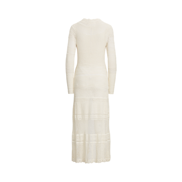 Cardigan in seta all'uncinetto Ralph Lauren Collection in Bianco sporco 2