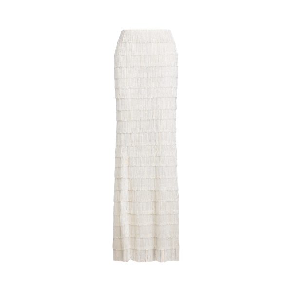 Maxi jupe d&eacute;cor&eacute;e Fontanna Ralph Lauren Collection en Blanc 2