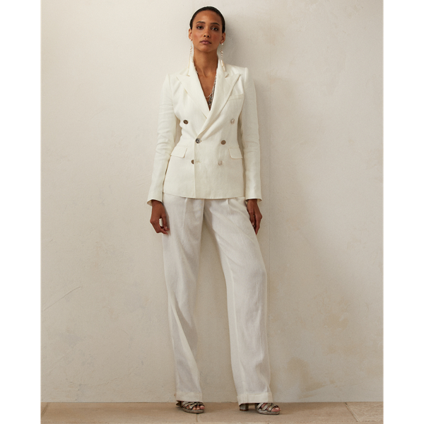 Off White Camden Linen Canvas Jacket Ralph Lauren Collection 4