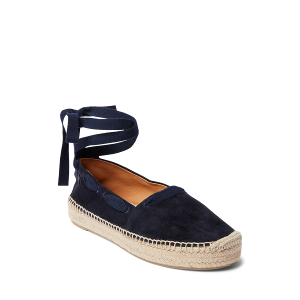 Marine Navy Barra Suede Espadrille Ralph Lauren Collection for summer 2