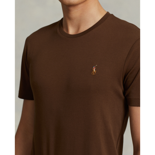 Branch Brown Custom Slim Fit Soft Cotton T-Shirt Polo Ralph Lauren 6