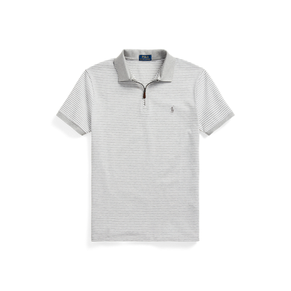 Custom slim fit mesh stretch Polo shirt