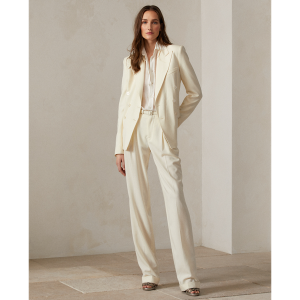 Off White Safford Wool Gabardine Jacket Ralph Lauren Collection 4