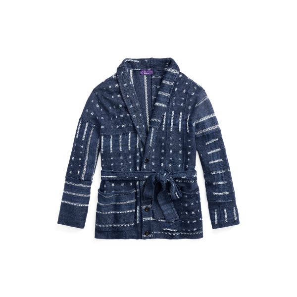 Cardigan in misto lino Purple Label in 1