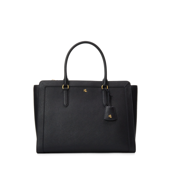 Crosshatch Leather Large Brooke Satchel Lauren em 1