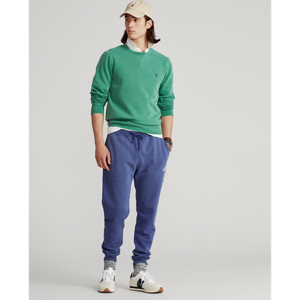 Stuart Green Garment-Dyed Fleece Sweatshirt Polo Ralph Lauren 4