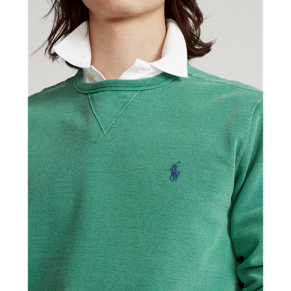 Stuart Green Garment-Dyed Fleece Sweatshirt Polo Ralph Lauren 6