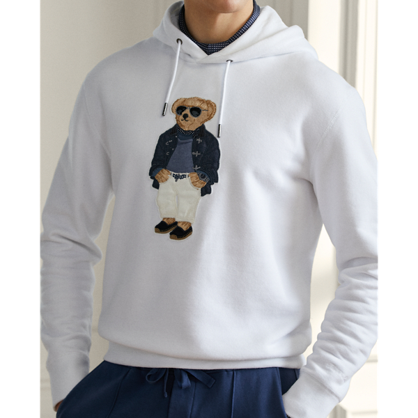 Classic White Polo Bear Terry Hoodie Purple Label 6