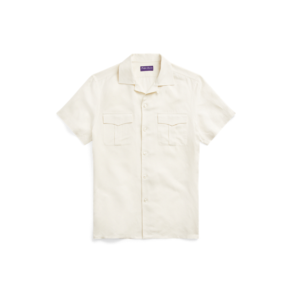 Linnen-zijde canvas overhemd Purple Label in 1