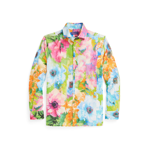 Floral Linen Shirt Purple Label 1