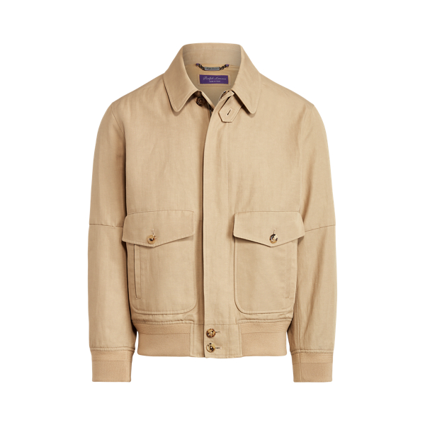 Aidan Cotton-Linen Bomber Jacket