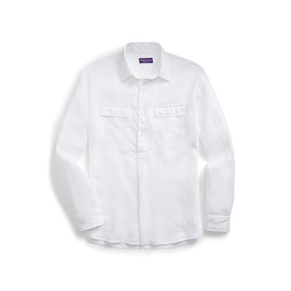 Linnen popover overhemd Purple Label in 1