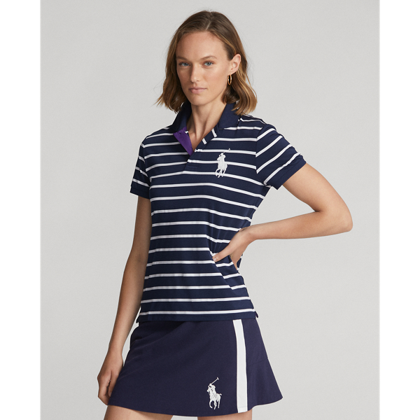 Wimbledon Ballperson Striped Polo Shirt for Women Ralph Lauren IN