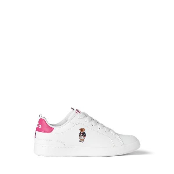 Kunstleder-Sneaker Court mit Polo Bear Girls 7-14 Years in 1