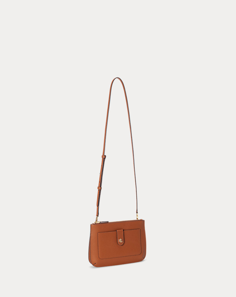 Pebbled Leather Medium Jamey Crossbody | Ralph Lauren Pebbled Leather Medium Jamey Crossbody | Ralph Lauren