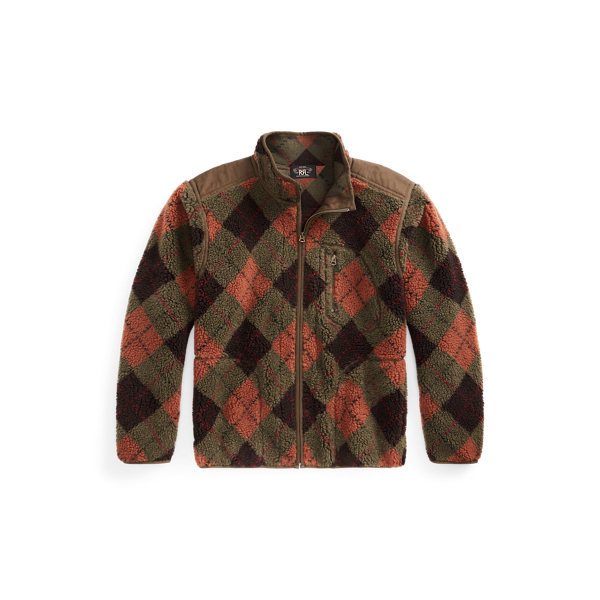 Argyle Pile Fleece Liner Jacket RRL 1