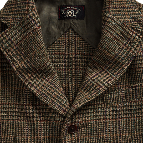 Vintage Brown Multi Glen Plaid Wool Twill Sport Coat RRL 6