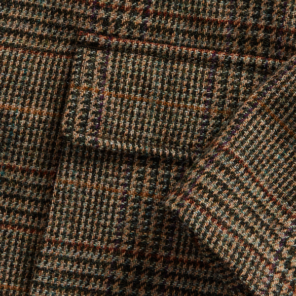 Vintage Brown Multi Glen Plaid Wool Twill Sport Coat RRL 7