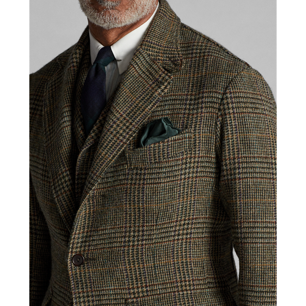 Vintage Brown Multi Glen Plaid Wool Twill Sport Coat RRL 5