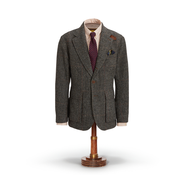 Suede-Patch Wool Tweed Sport Coat RRL 1