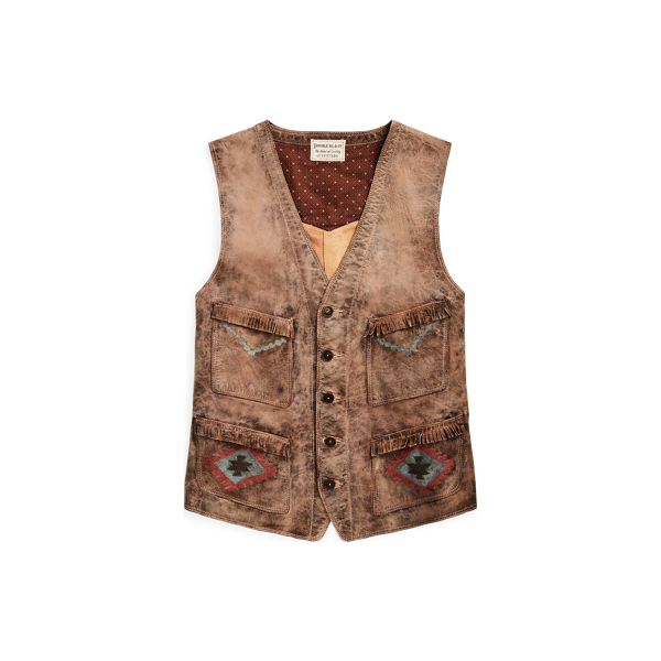 Hand-Embroidered Sheepskin Gilet RRL 1