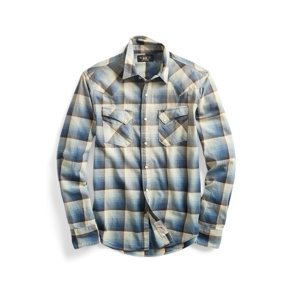 Plaid Twill Western Shirt RRL 1