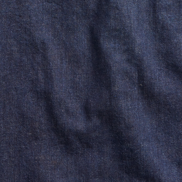 Indigo Cotton-Linen Denim Workshirt