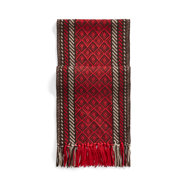 Patterned Wool Dobby Scarf