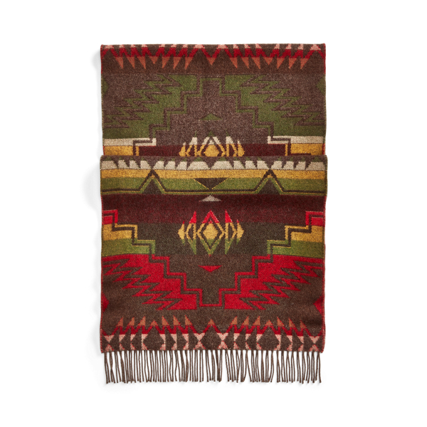 Sciarpa in jacquard di lana e cashmere