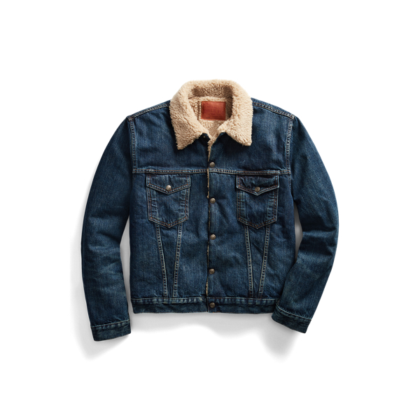 Ralph lauren fleece lined denim jacket sale