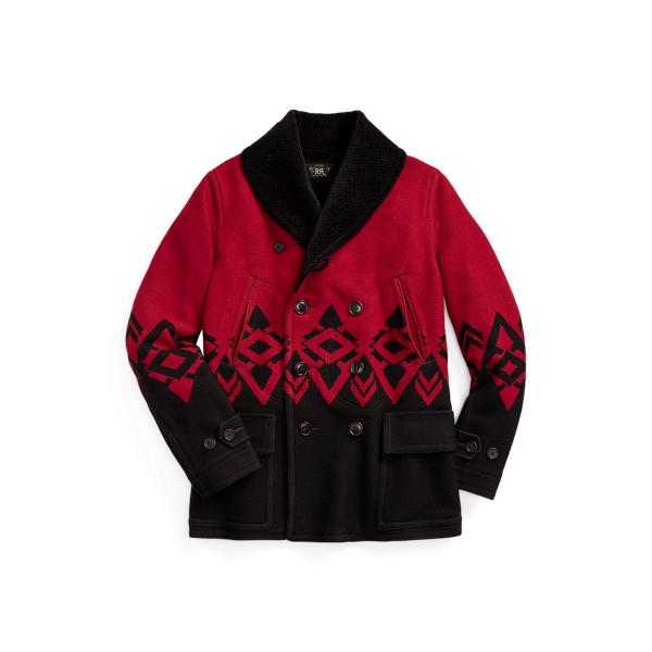 Giacca in jacquard con collo in velluto RRL in 1