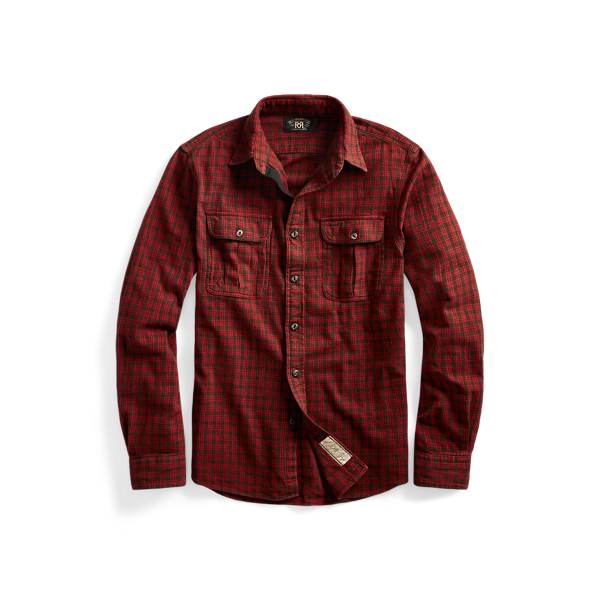 Camicia a quadri in cotone e lino RRL in 1