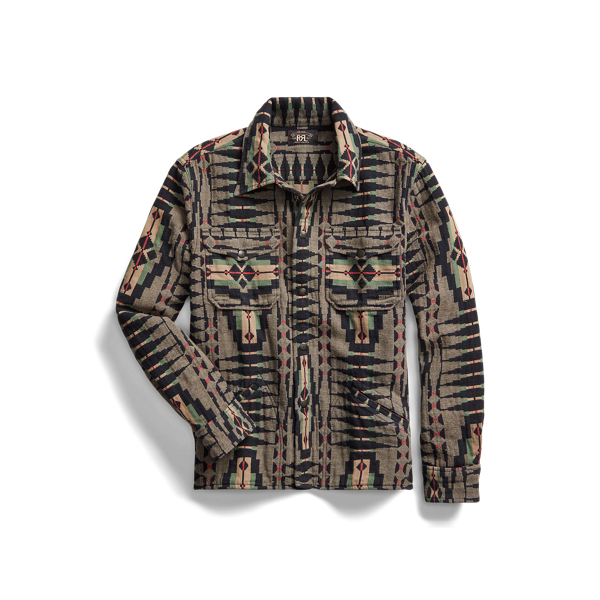 名作】RRL Brushed Jacquard Overshirt Jacket