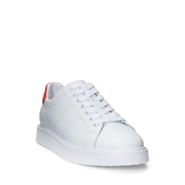 RL White/Geranium Angeline IV Action Leather Trainer Lauren 2