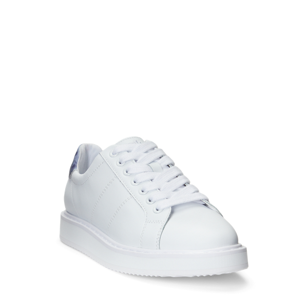 RL White/Seashore Tie Dye Angeline IV Action Leather Trainer Lauren 2