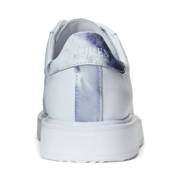 RL White/Seashore Tie Dye Angeline IV Action Leather Trainer Lauren 3
