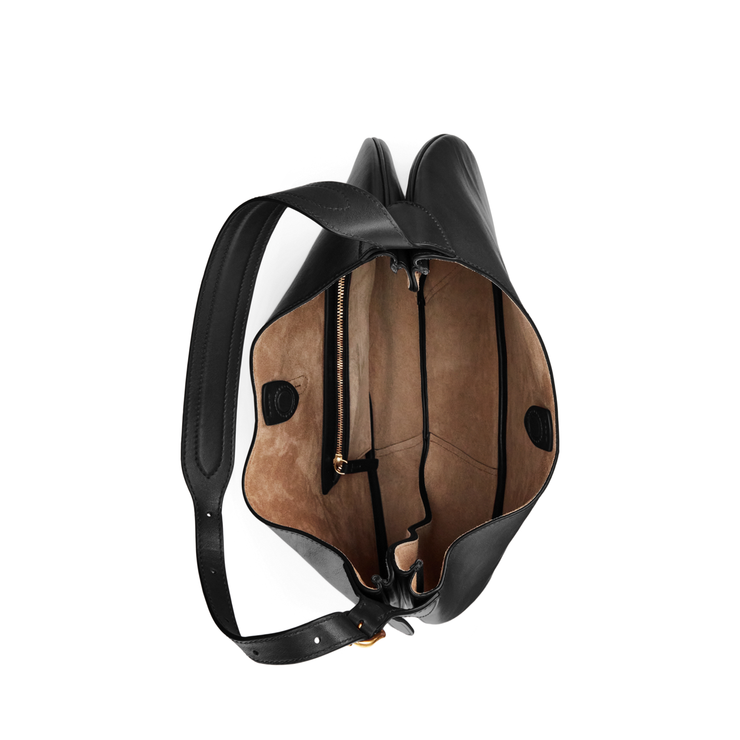 Женская сумка Ralph Lauren Polo ID Calfskin Large Shoulder, цвет: Чёрный — фото 3