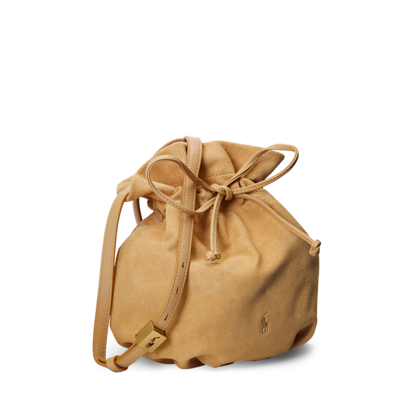 Die Wildleder-Pochette mit Pony Polo Ralph Lauren in Bernstein 3