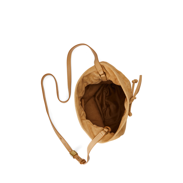 Die Wildleder-Pochette mit Pony Polo Ralph Lauren in Bernstein 4