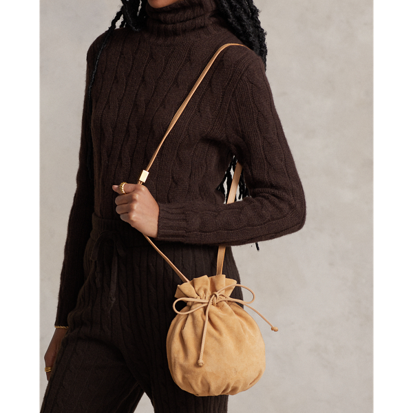 Die Wildleder-Pochette mit Pony Polo Ralph Lauren in Bernstein 5