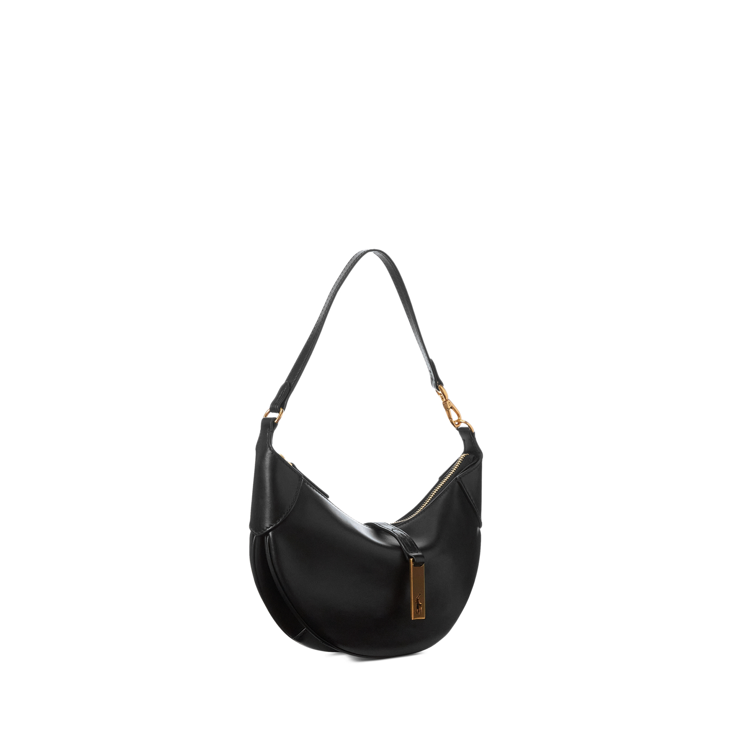 Женская сумка Ralph Lauren Polo ID Calfskin Mini Shoulder, цвет: Чёрный — фото 1