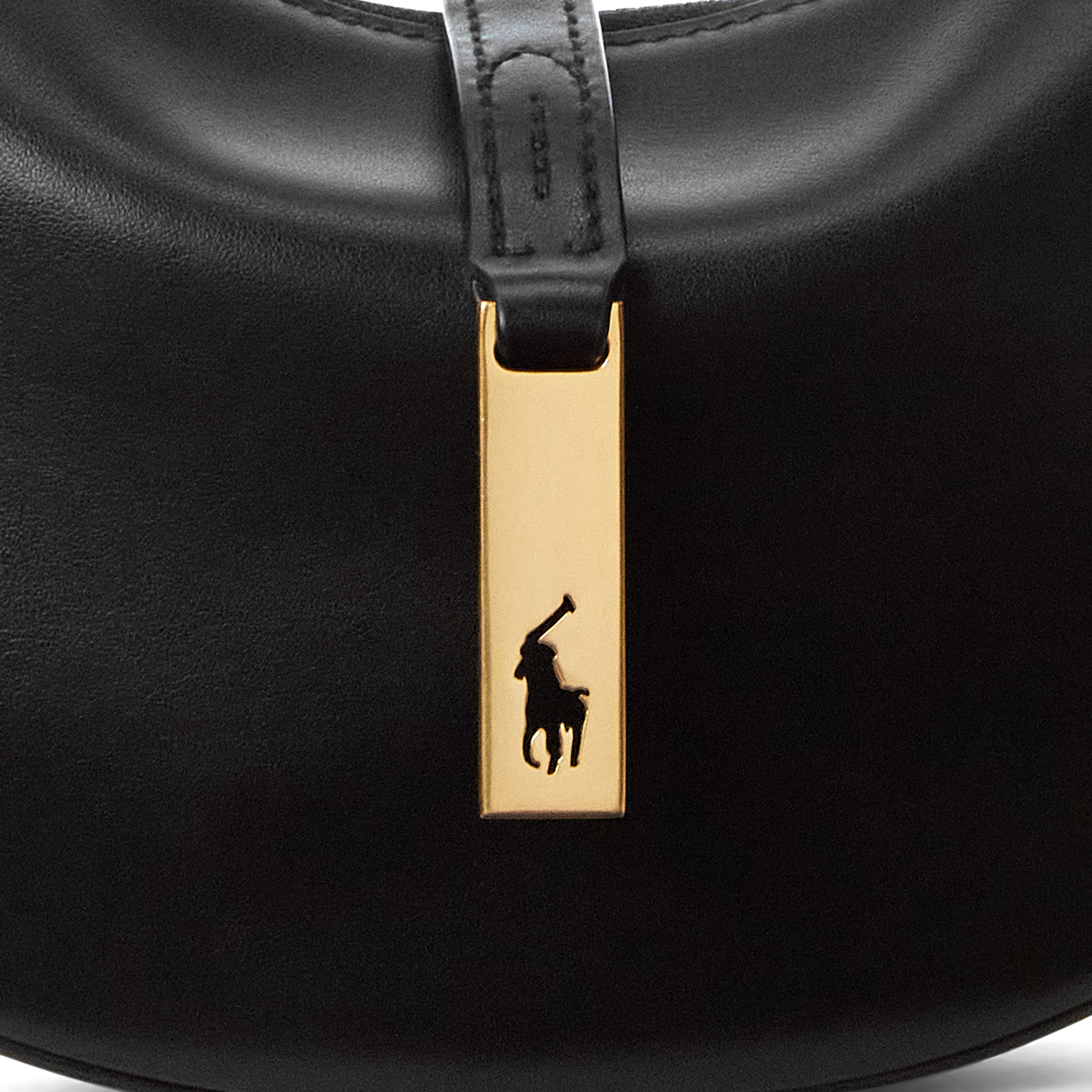 Женская сумка Ralph Lauren Polo ID Calfskin Mini Shoulder, цвет: Чёрный — фото 3