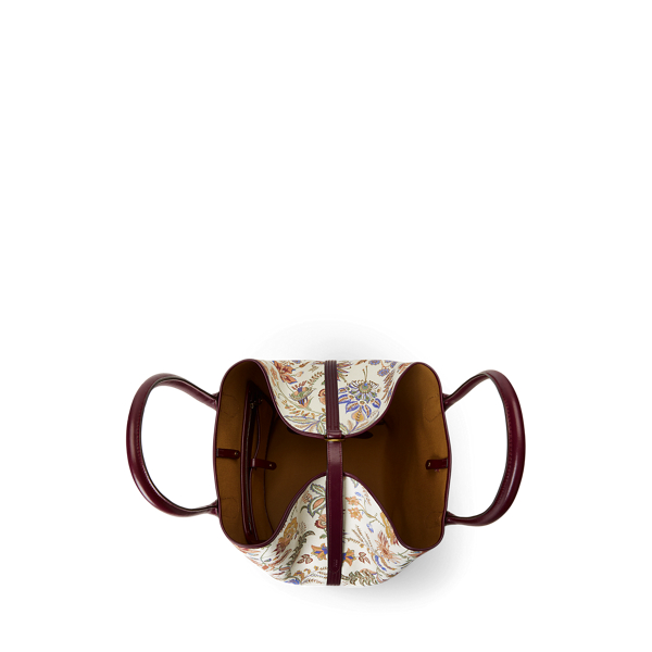 Gro&szlig;e Segeltuch-Tragetasche Bellport Polo Ralph Lauren in Wei&szlig; gebl&uuml;mt 5