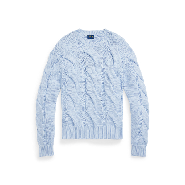 Cable-Knit Cotton Crewneck Jumper Polo Ralph Lauren 1