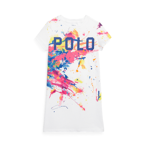 Logo Paint-Splatter Cotton Tee Dress