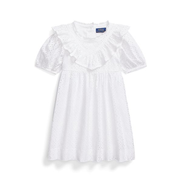 Ruffled Eyelet Cotton Dress