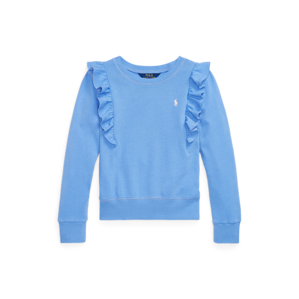 Sweat volant&eacute; en coton &eacute;ponge spa